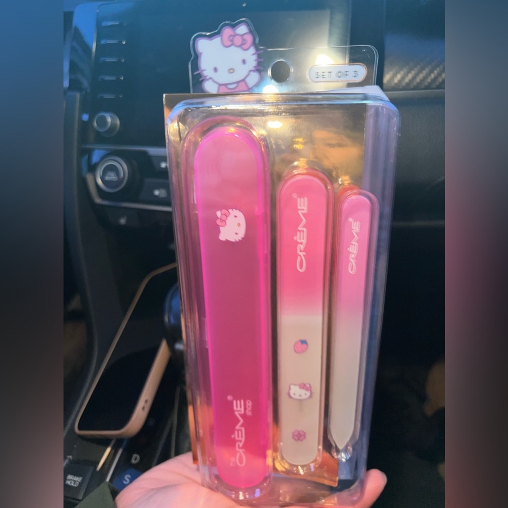 Brand new hello kitty premium glass nail files
